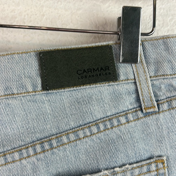 New nwt Carmar vintage patch cutoff Jean shorts - Picture 6 of 9